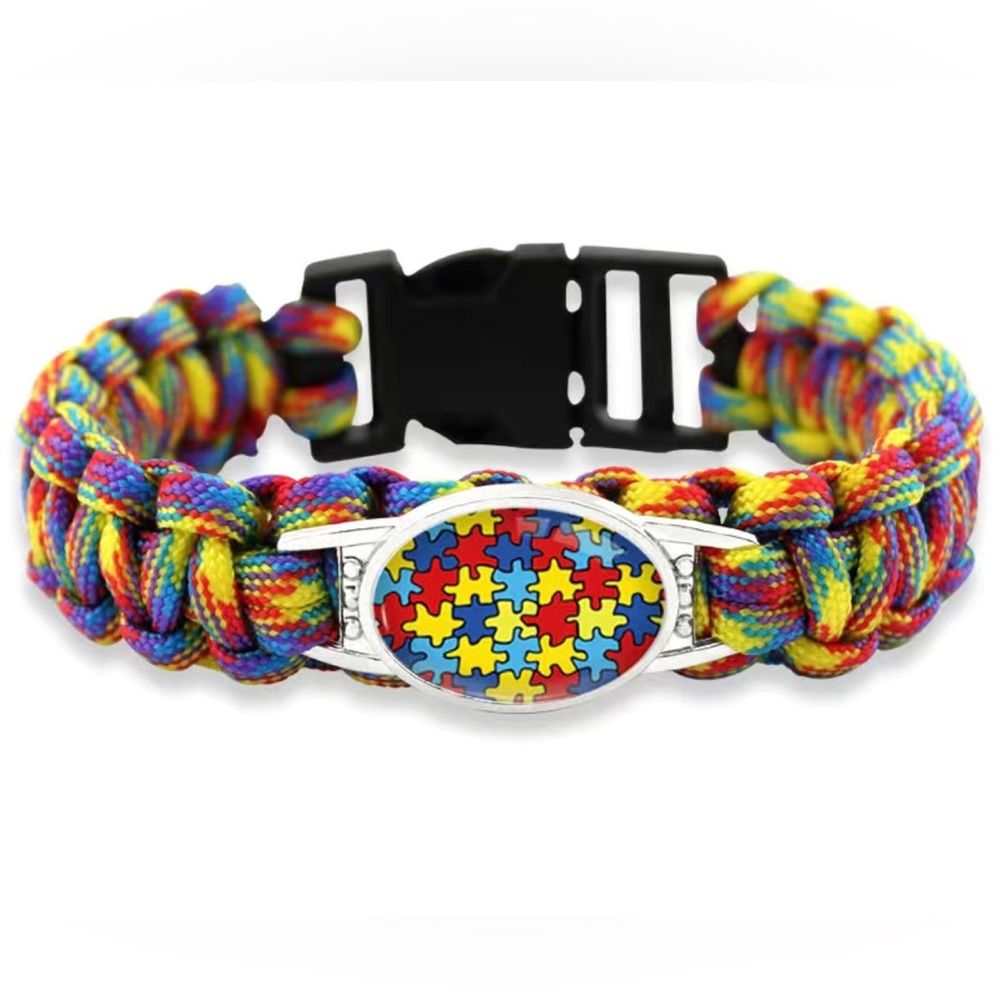 Autism Awareness Rainbow Puzzle Bracelet NWT
